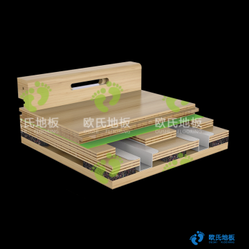 篮球木地板安装减震垫 体育木地板收边条